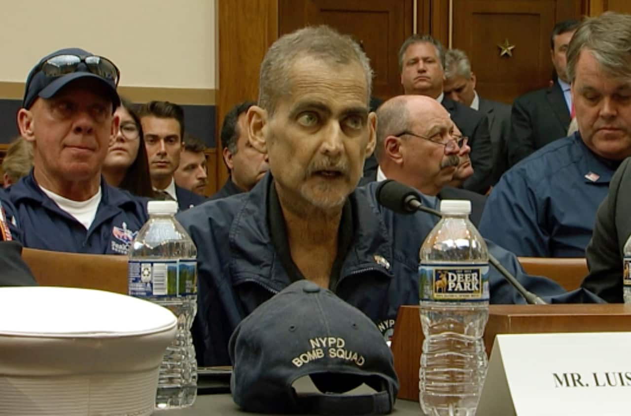 NYPD Detective and 9/11 Responder, Luis Alvarez speaks during a hearing by the House Judiciary Committee in June.
