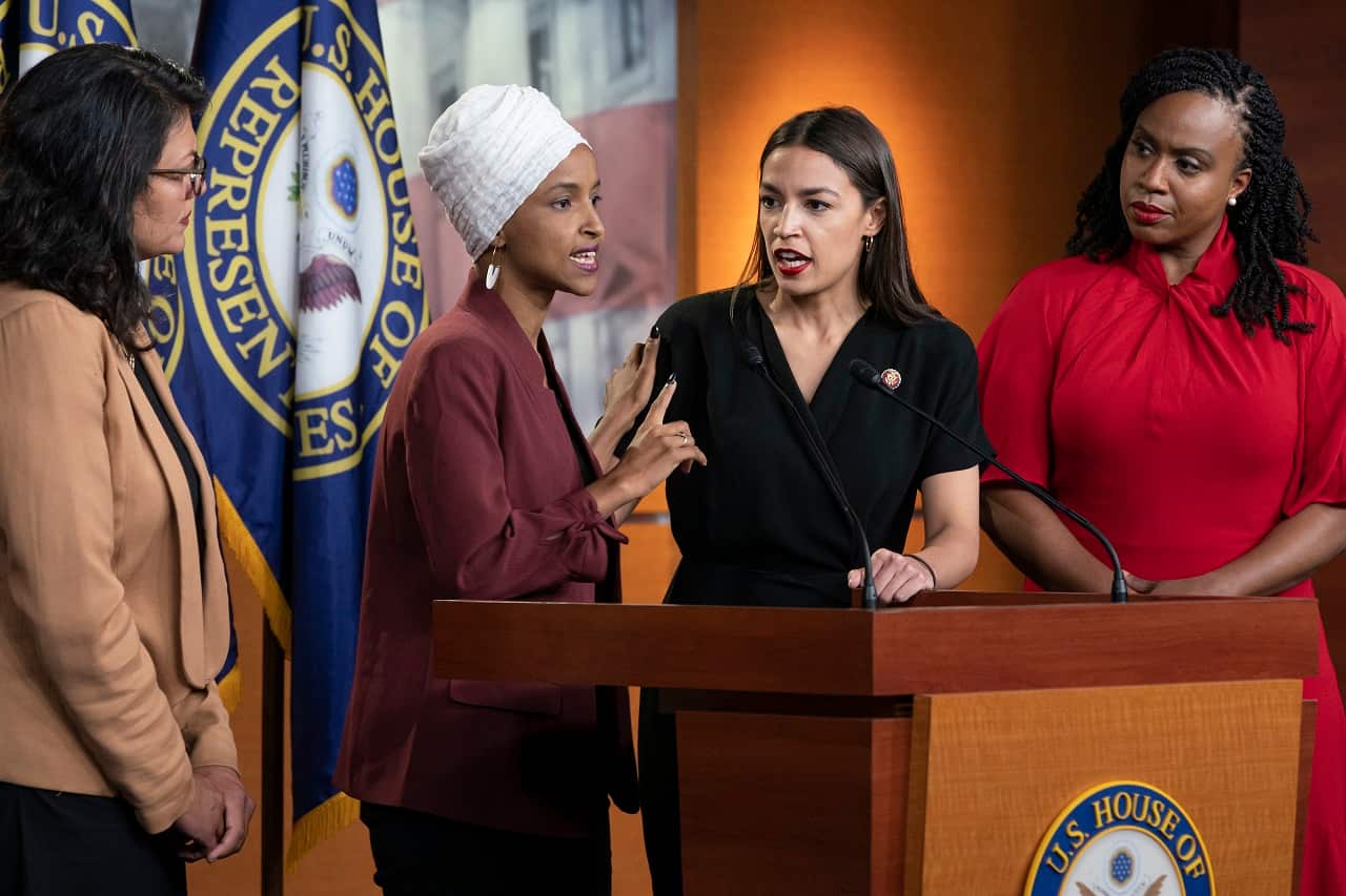 The women respond to remarks by President Donald Trump.
