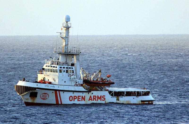 A view of Spanish humanitarian ship Open Arms