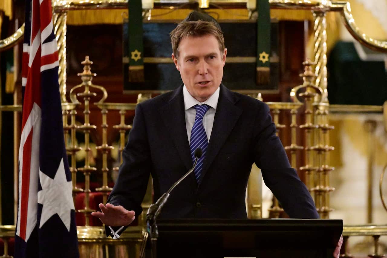 Attorney-General Christian Porter unveiled the laws at The Great Synagogue on Thursday.  