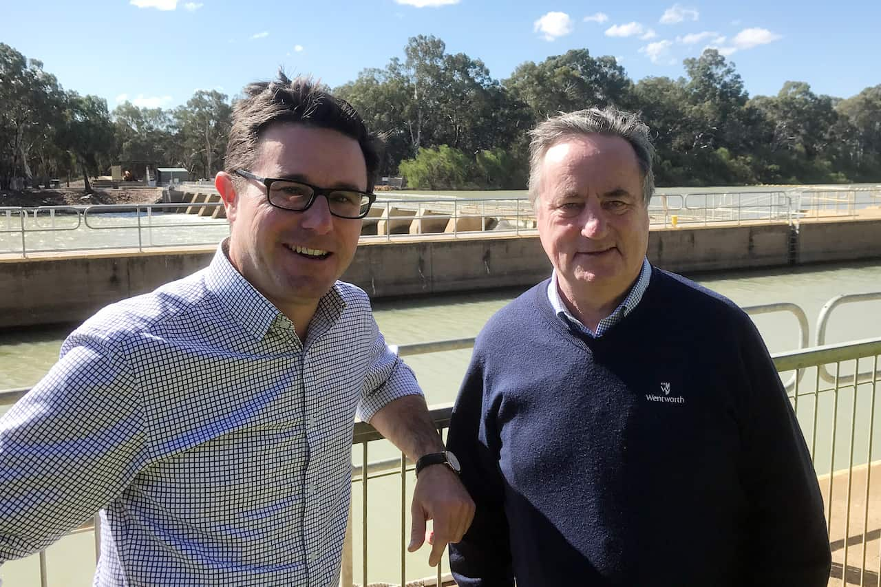 Water Minister David Littleproud (left) and interim Murray-Darling Basin inspector-general Mick Keelty.