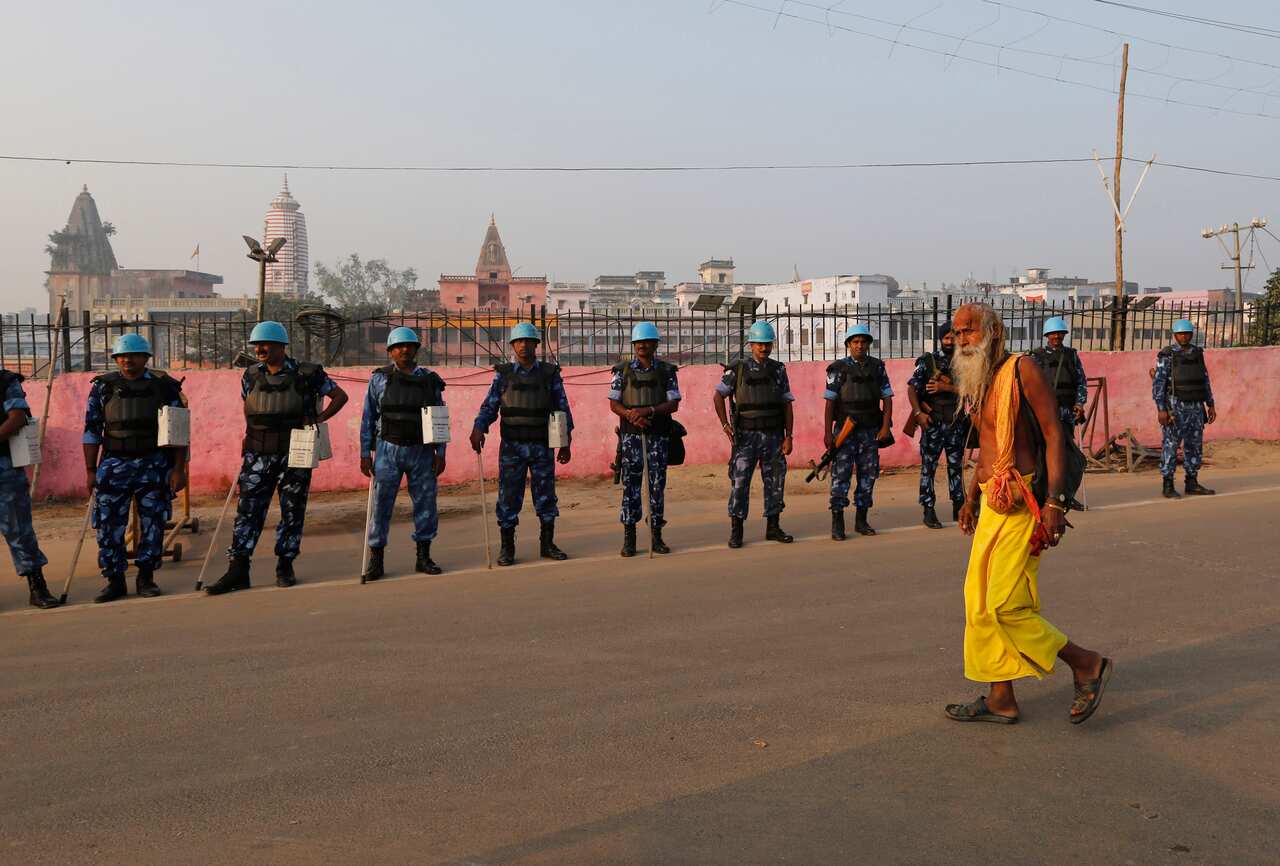 The holy site at Ayodhya has been the centre of a dispute between Hindus and Muslims.