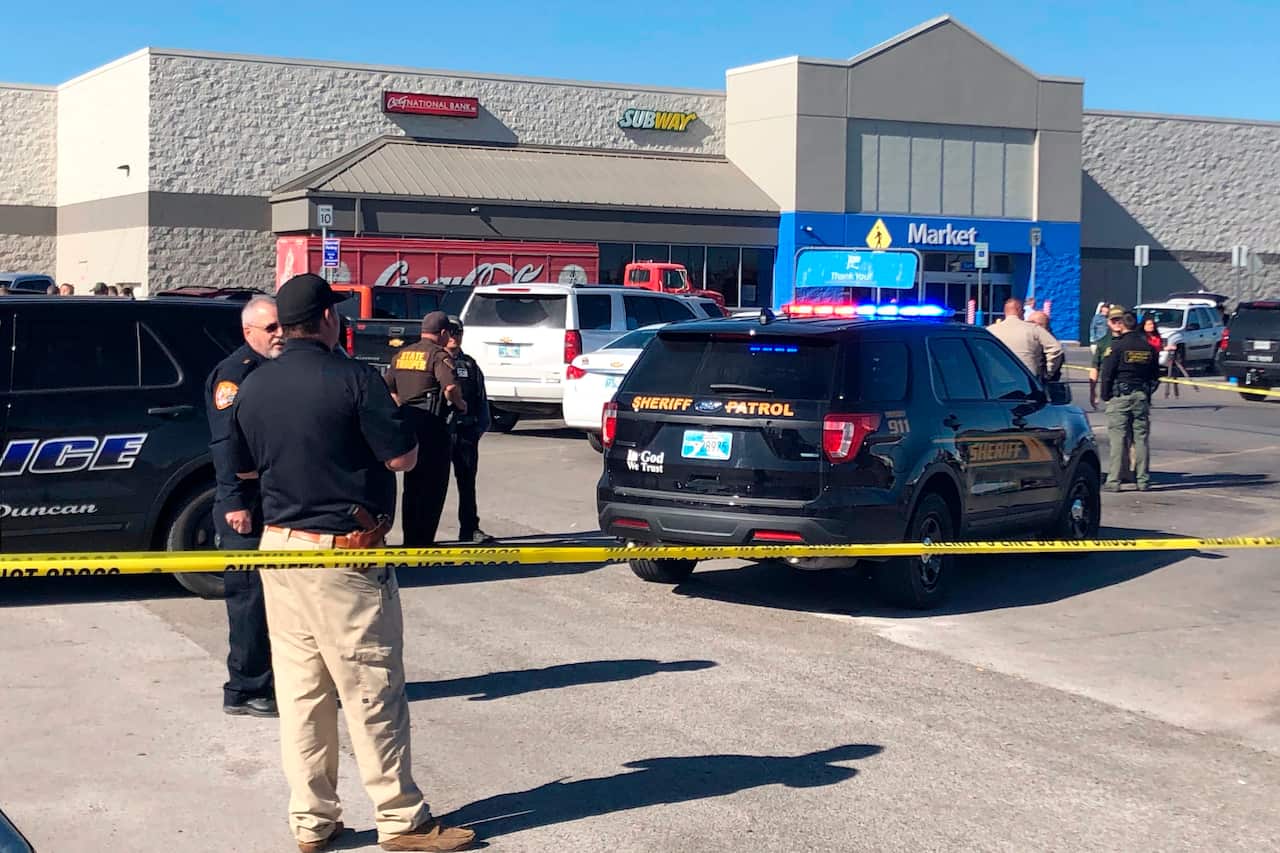 Law enforcement at the scene.