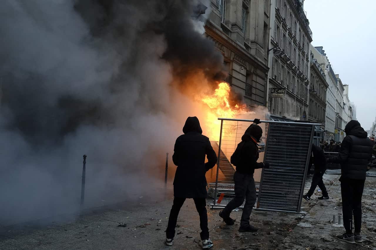 The protests turned violent on Thursday.