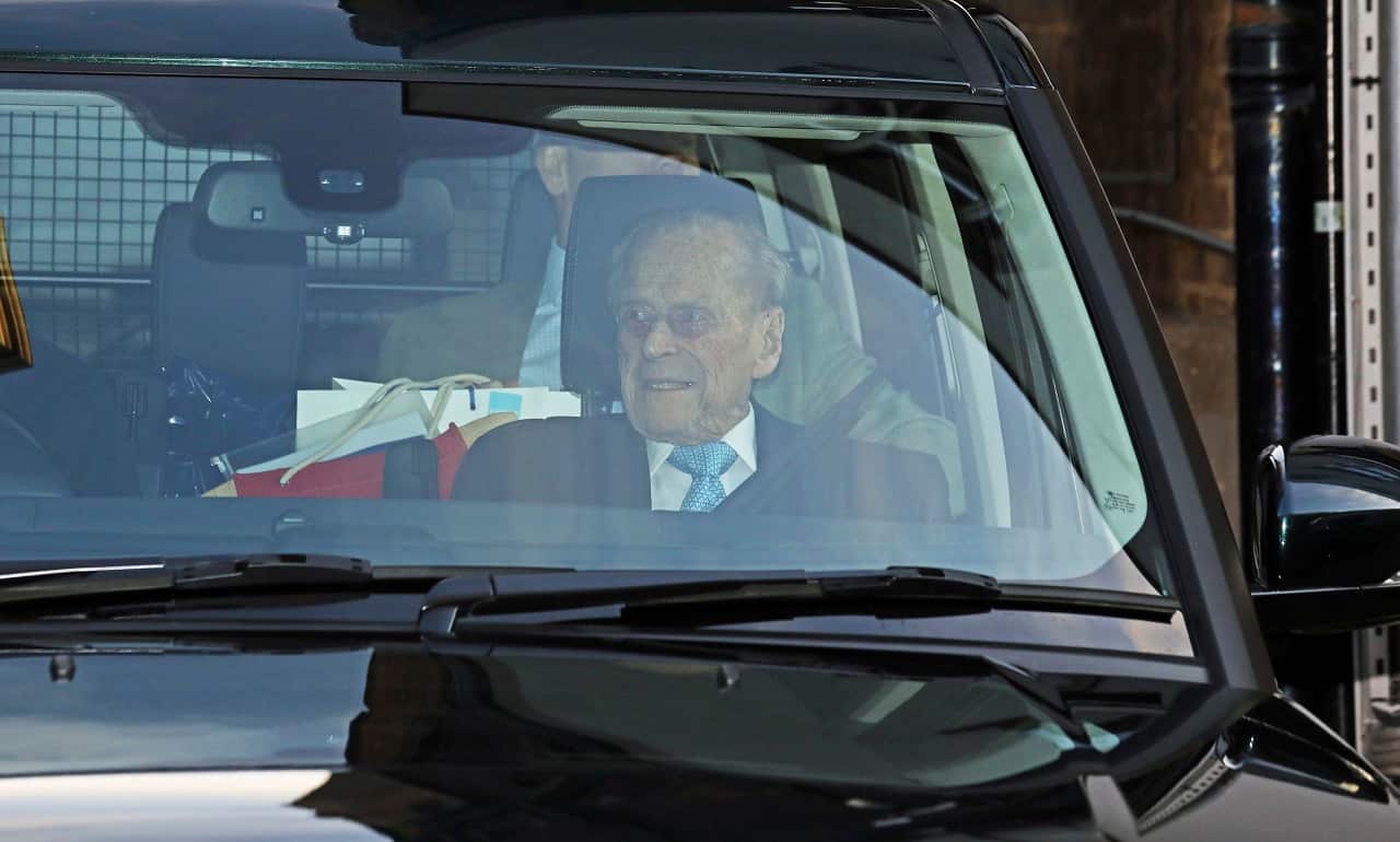 Prince Philip left hospital Tuesday after being treated for what Buckingham Palace called a pre-existing condition.