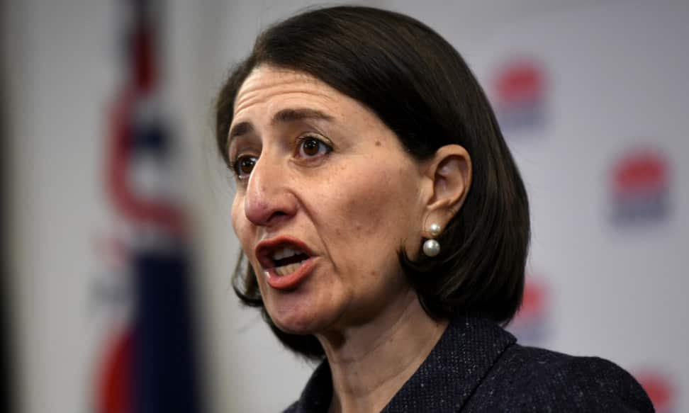 NSW Premier Gladys Berejiklian speaks to the media