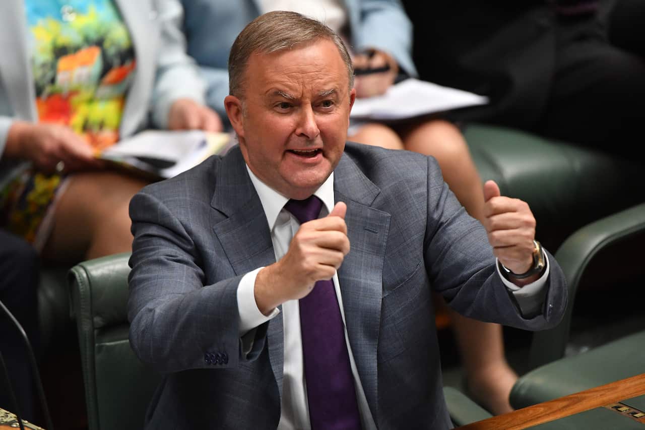 Leader of the Opposition Anthony Albanese during Question Time in the House of Representatives at Parliament House in Canberra, February, Thursday 13, 2020. (AAP Image/Mick Tsikas) NO ARCHIVING