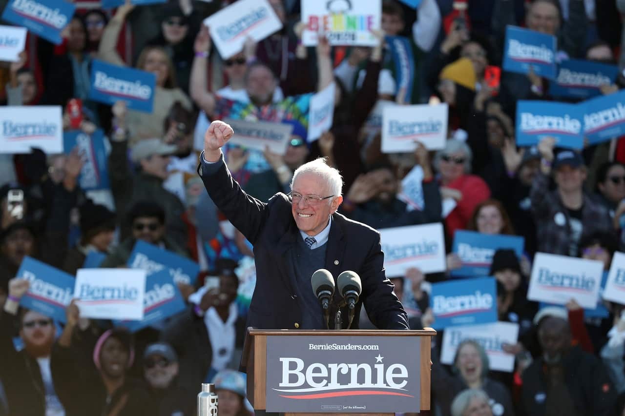 Bernie Sanders on the campaign trail.