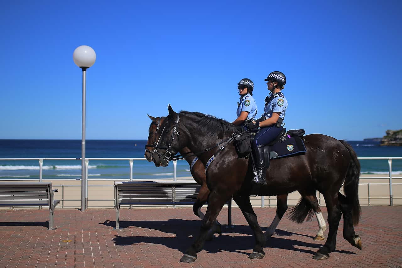 There has been a visible police presence to enforce social distancing restrictions.
