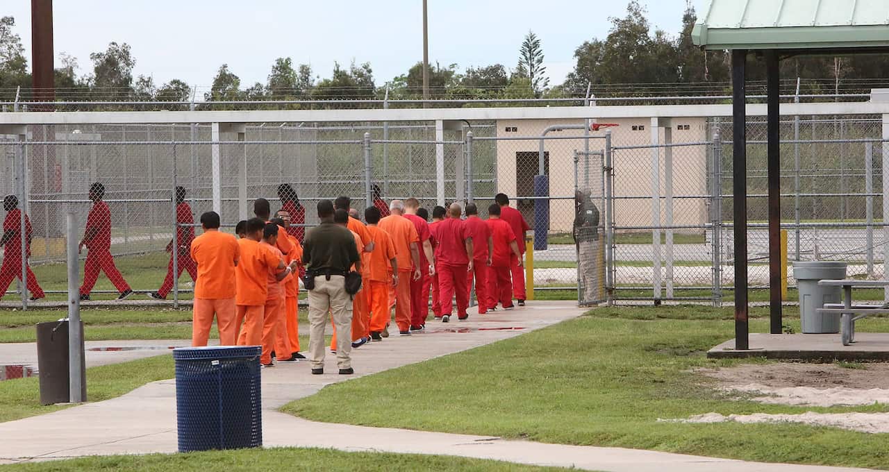Foreign nationals at the Krome detention center in Miami, where those with criminal records and deportation orders are often held.