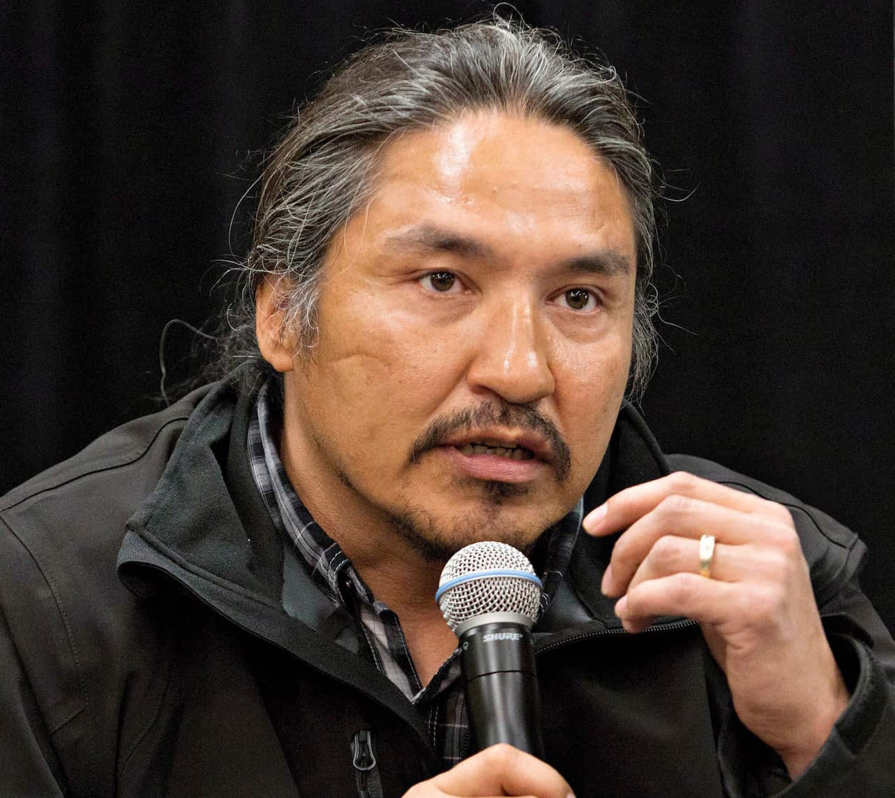 Chief Allan Adam of the Athabasca Chipewyan First Nation in May 2014.