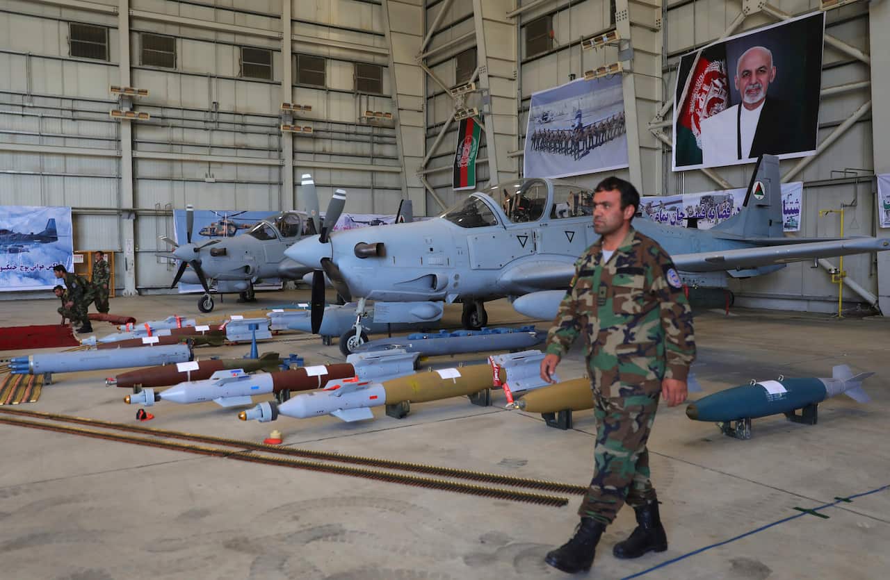 United States Resolute Support Mission handed four A-29 Super Tucano fighter jets to Afghan Air Force.