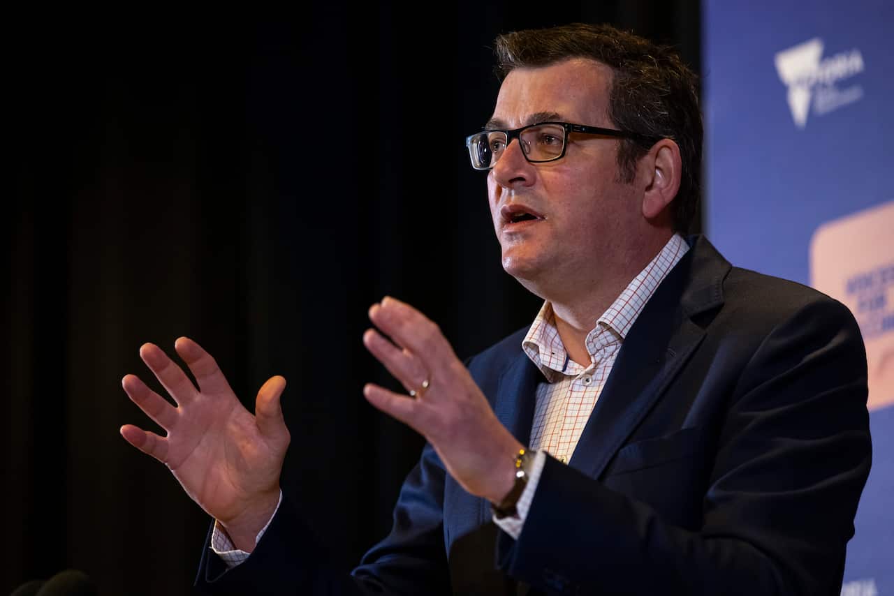Victorian Premier Daniel Andrews addresses the media during a press conference in Melbourne, Tuesday, August 31, 2021.