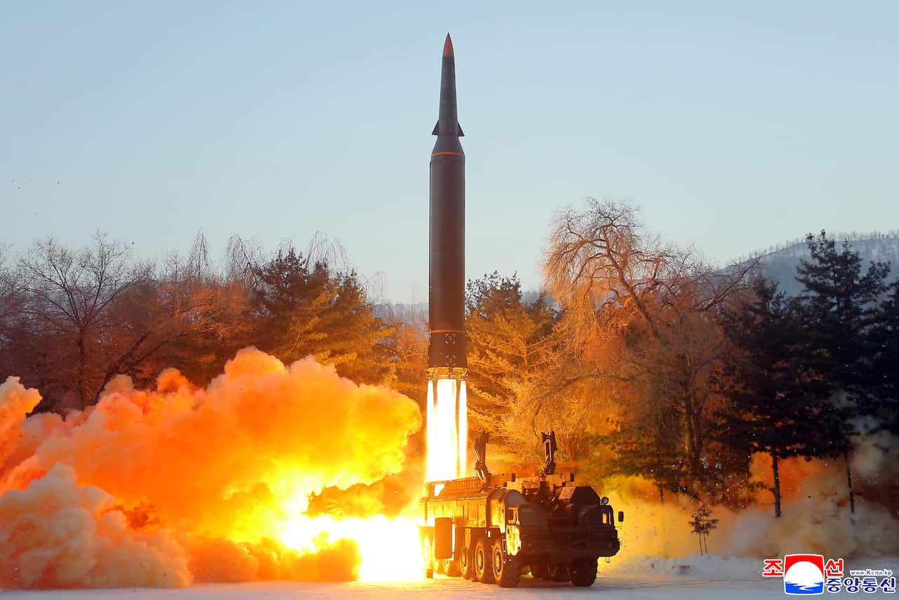 North Korea test-fired a hypersonic missile in Pyongyang