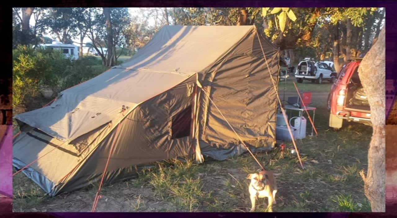 Peter Mullaly's tent.