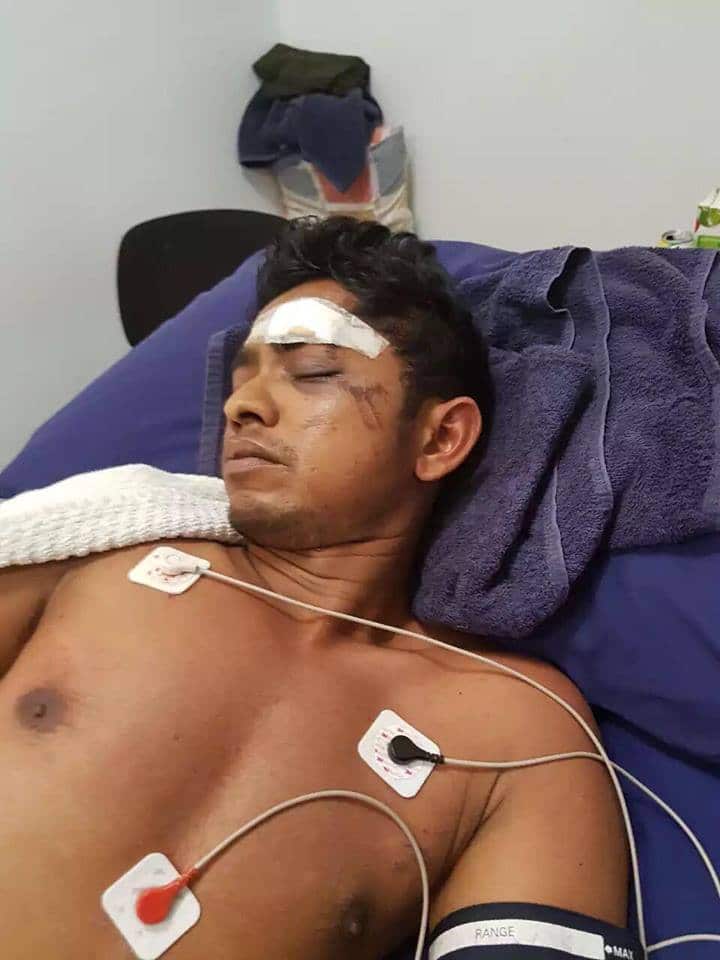 Abu Bakar, 28, in medical care on Nauru.