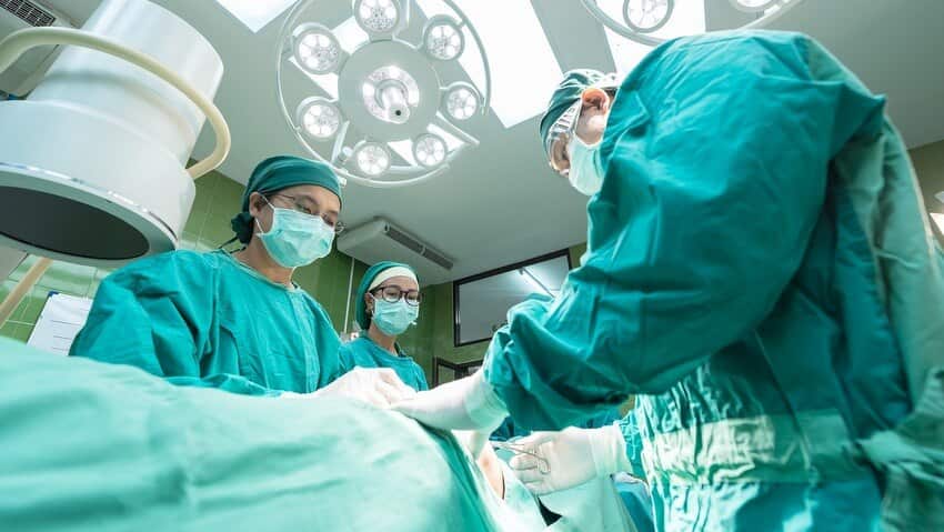 Surgeons at work.