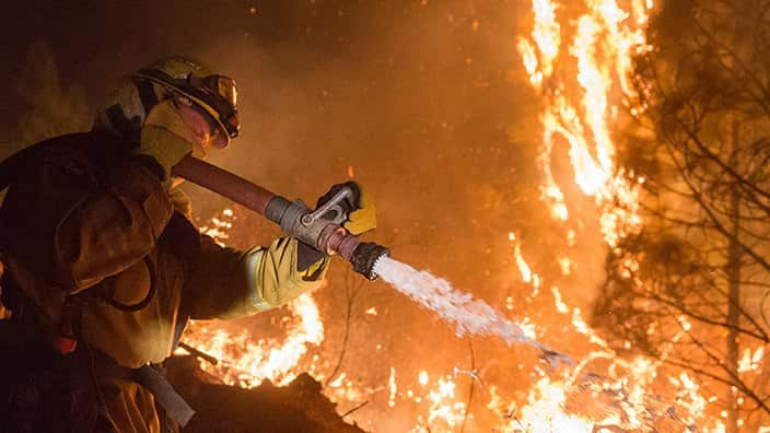 Firefighter in California 