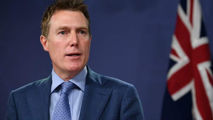 Attorney-General Christian Porter addressing the media (AAP)
