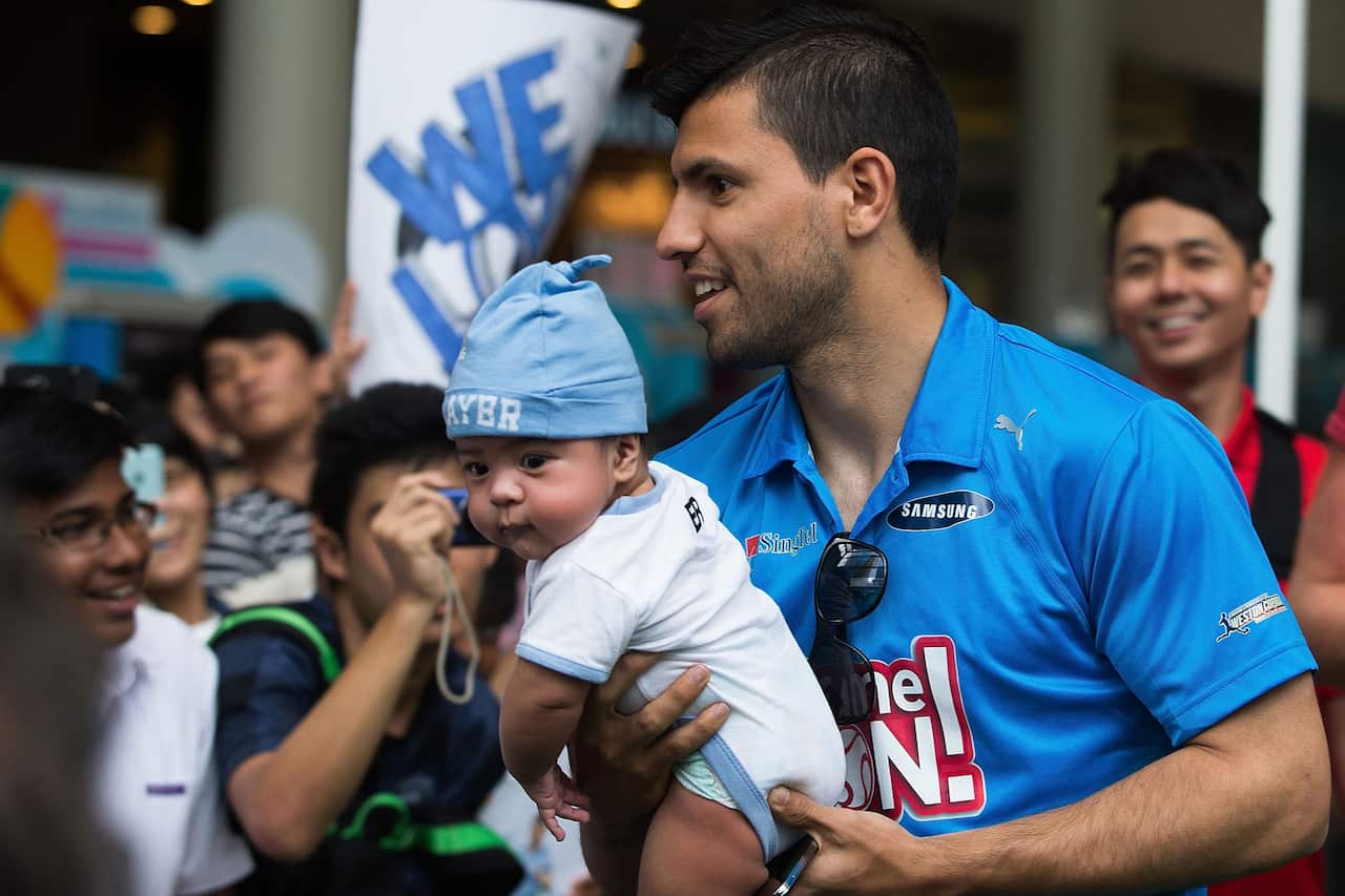 Argentinian footballer Kun Agüero (Getty/AFP)