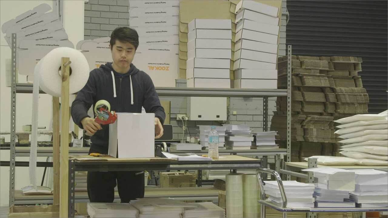 Textbooks are packaged and sent from Zookal's new warehouse.