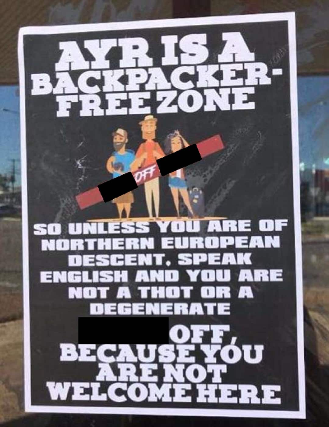 The poster in Ayr.