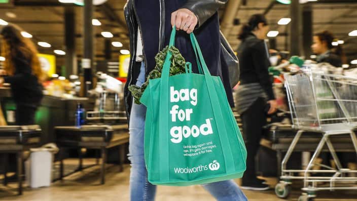 Woolworths have already ditched the single-use plastic bag. 