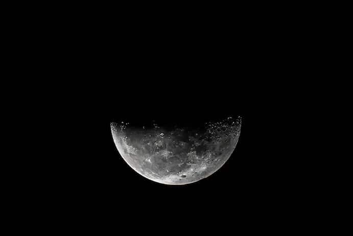 The moon seen from Panama City in October 2020.