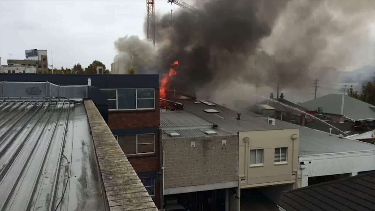 The fire took over three hours to extinguish.