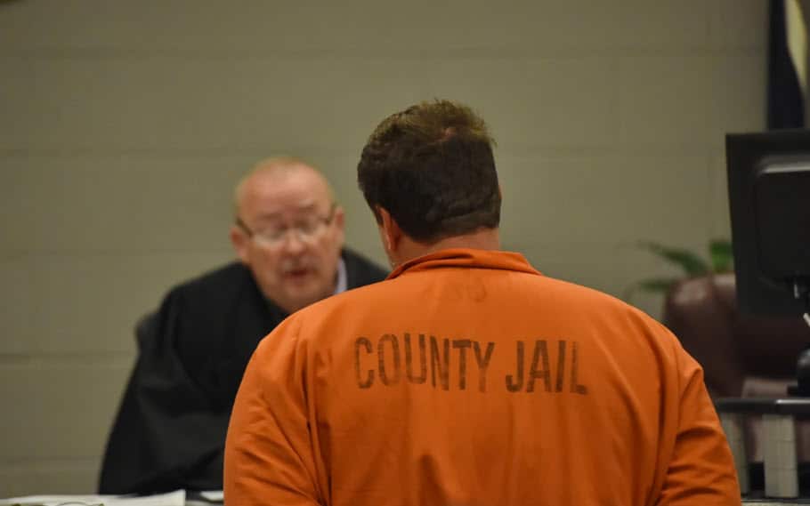  Todd Kohlhepp is addressed by Judge Jimmy Henson during a bond hearing at the Spartanburg Detention Facility, in Spartanburg, S.C. Sunday, Nov. 6, 2016. 