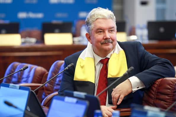 Sergei Baburin, presidential candidate for the Rossiysky Obshchenarodny Soyuz (Russian All People's Union) Party.