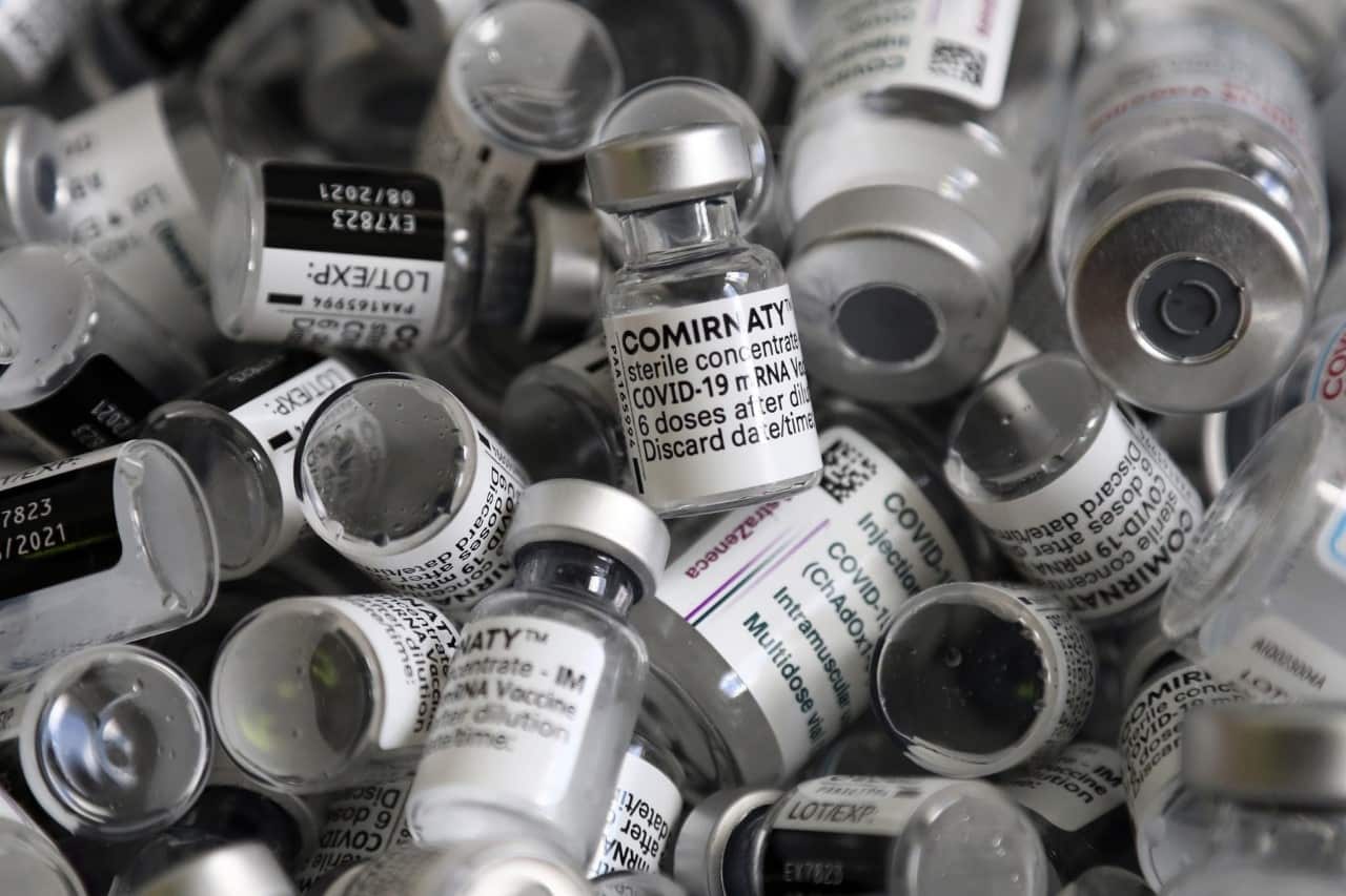 Vials of Pfizer vaccine (AAP)