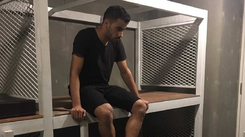 Hakeem Alaraibi in detention.
