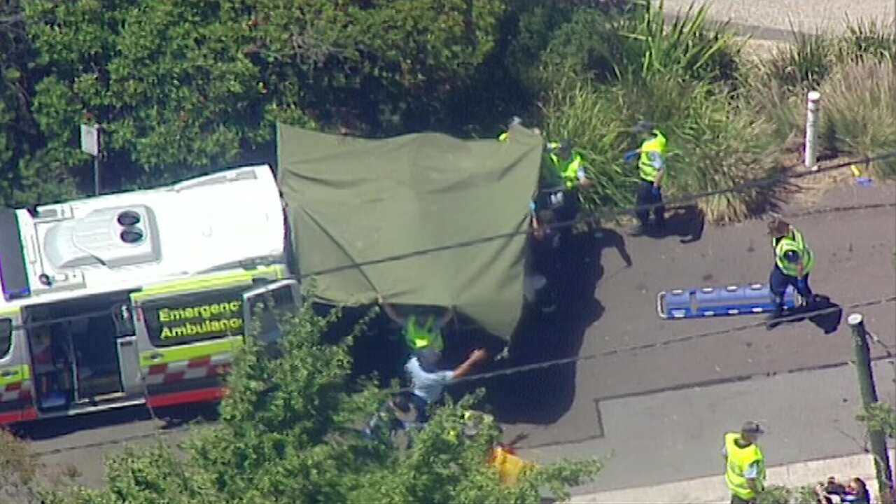 Police said the woman died at the scene.