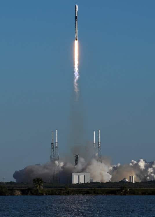 A SpaceX Falcon 9 rocket lifts off at the Cape Canaveral Air Force Station in Cape Canaveral (AAP)