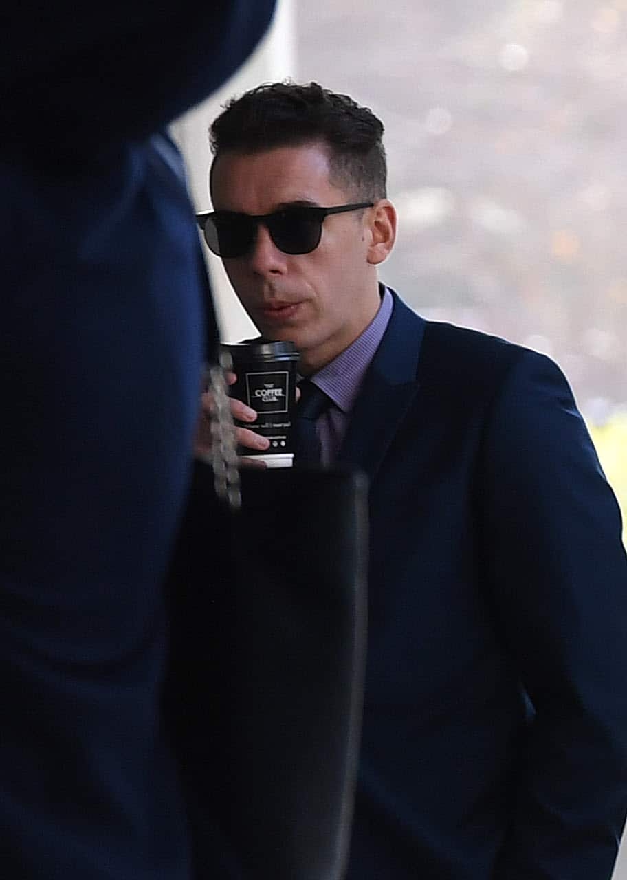 Bailey Hayes-Gordon arrives at the District Court in Brisbane, Friday, July 28, 2017. 