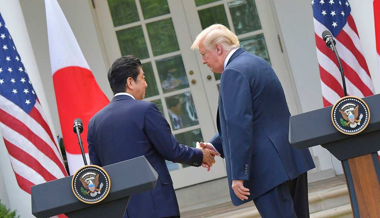 Japan's Prime Minister Shinzo Abe has just wrapped up a meeting with Trump where they discussed trade and North Korea.