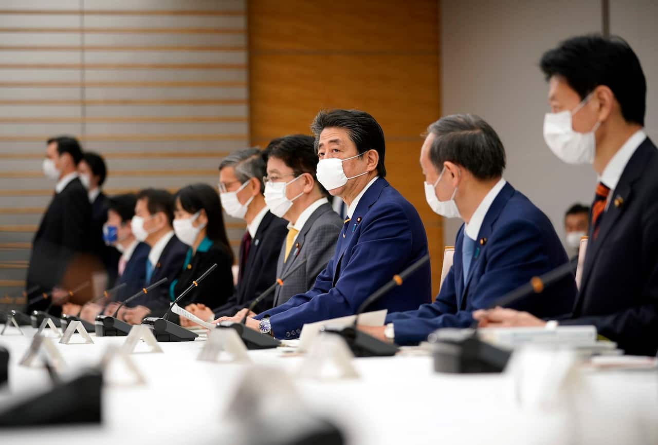 Japanese Prime Minister Shinzo Abe has declared a state of emergency in Japan (AAP)
