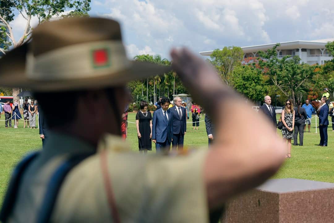 Japanese Prime Minister Shinzo Abe is in Darwin on an official two-day visit.