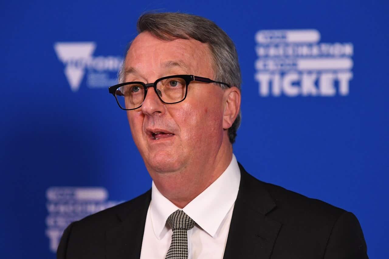 Victorian Health Minister Martin Foley speaks to the media during a press conference in Melbourne