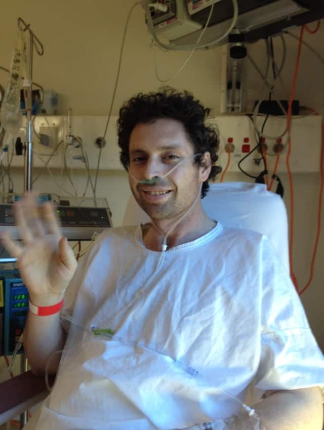 Allistair in hospital. (Supplied)