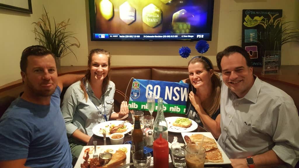 American fans take in Australian sports