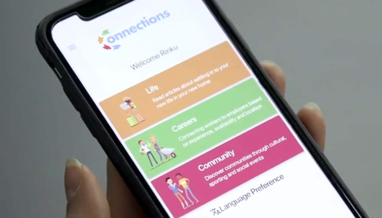Connections offers migrants access to work, lifestyle and community information.