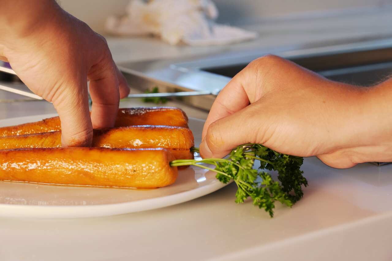 The finishing touches on Arby's "marrot" in Atlanta, July 15, 2019. (Peyton Fulford/The New York Times)