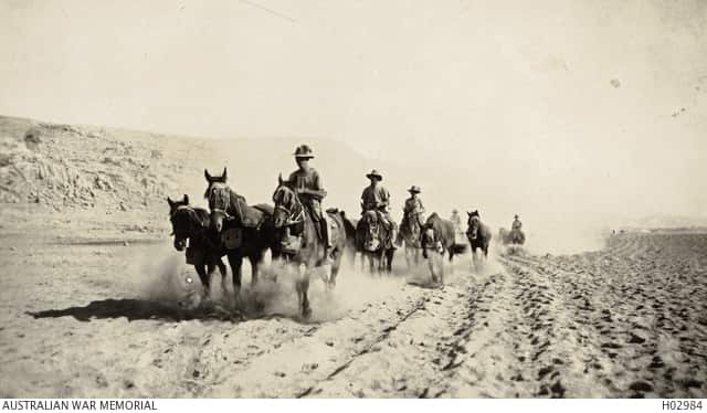 File photo of the Australian mounted division. 