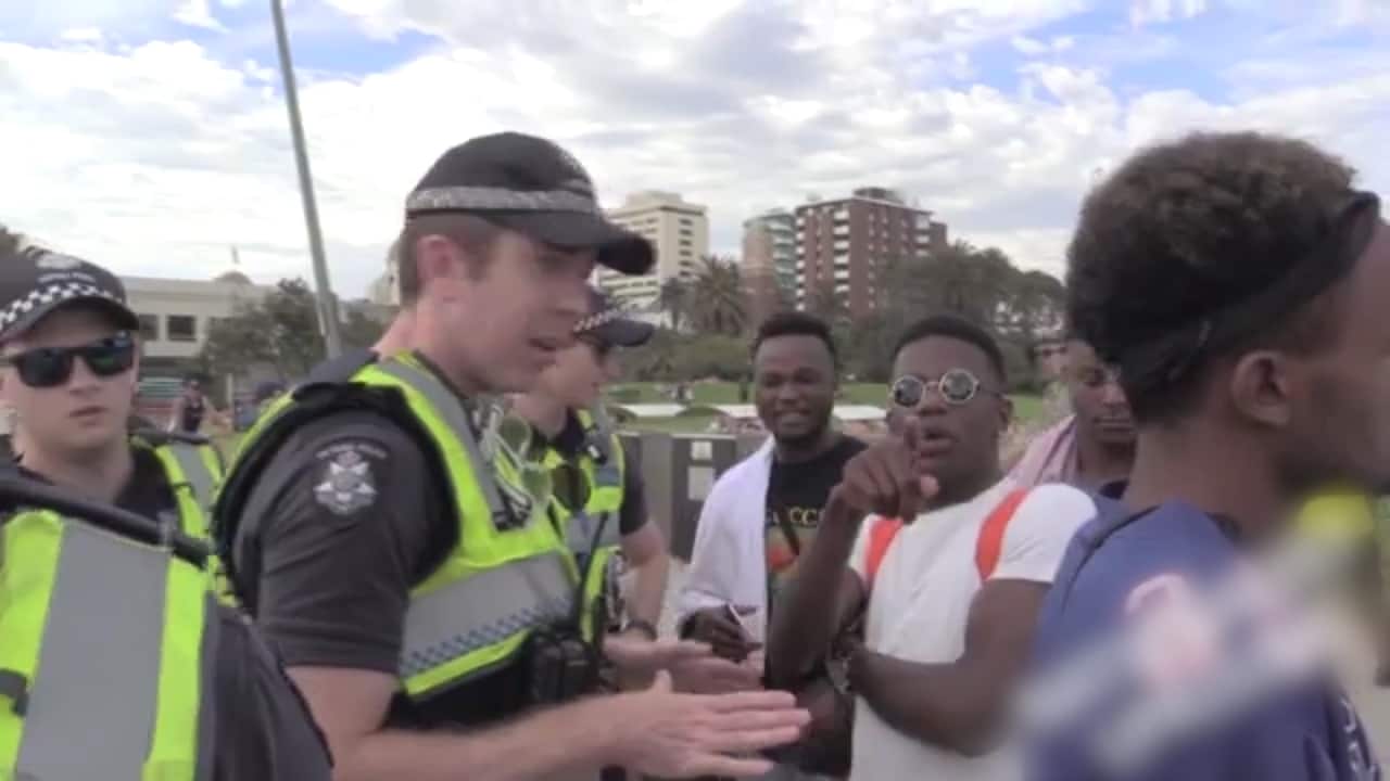 A still from the video.