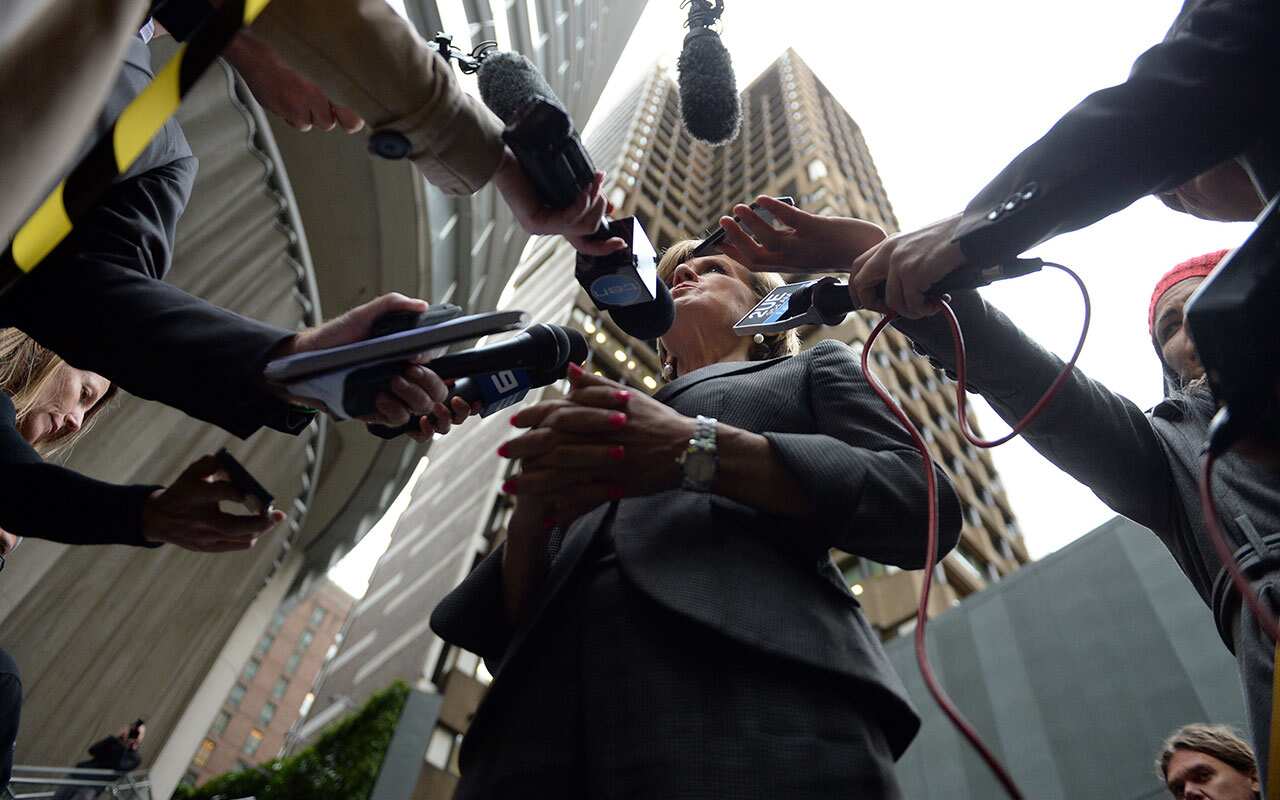 Julie Bishop speaks to the media following her meeting with the Russian Ambassador in Sydney on July 18, 2014.