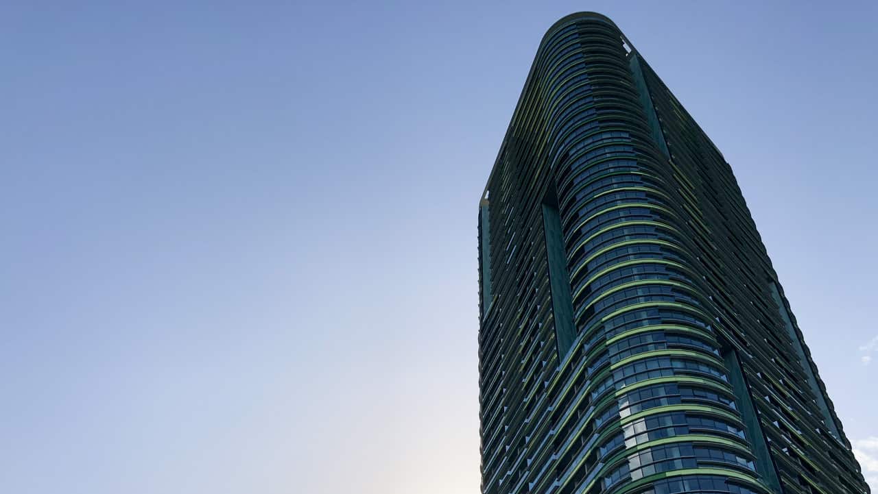 The Opal Tower is seen at Olympic Park in Sydney on 28 December, 2017.