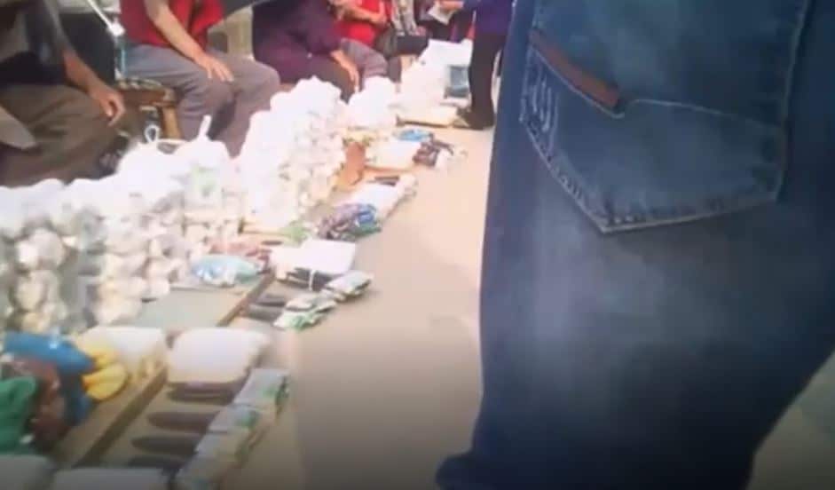 Goods being sold on North Korea’s black market.