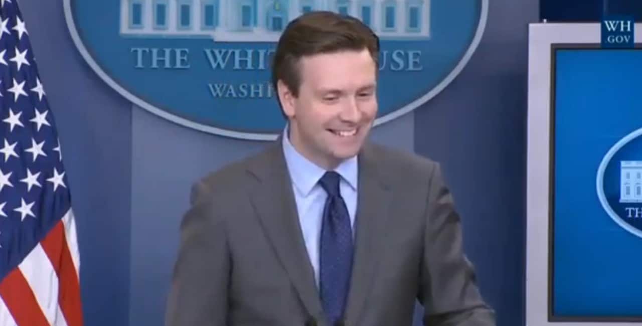 White House Press Secretary Josh Earnest couldn't contain a smile. 